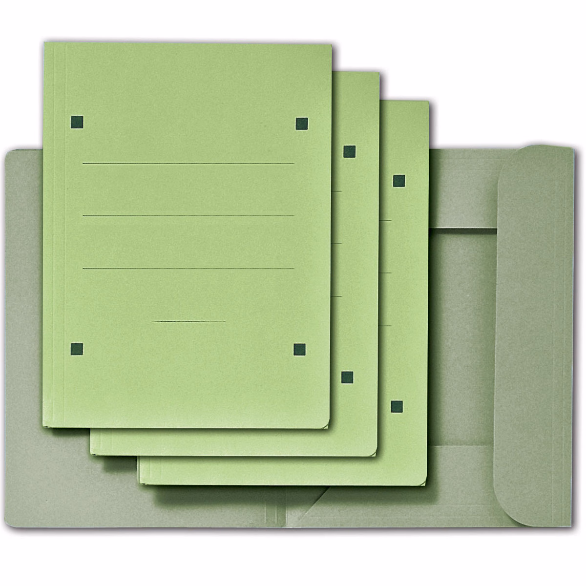 Immagine di Cartellina ELICA CORALLO L 3 lembi verde g 190