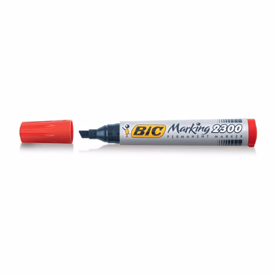 Immagine di Pennarello permanent BIC MARKING 2300 punta a scalpello colore rosso