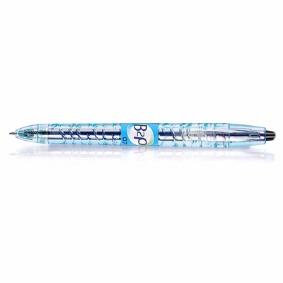 Immagine di Roller ink gel a scatto colore nero PILOT B2P BEGREEN punta fine mm 0,7