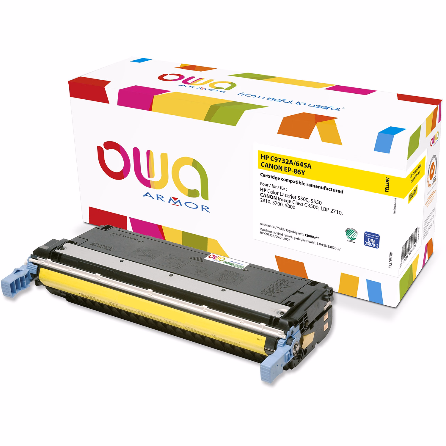 Immagine di Toner Laser rigenerato OWA HP C9732A giallo