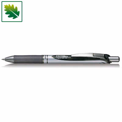 Immagine di Roller ink gel a scatto colore nero PENTEL ENERGEL CLICK XM punta fine mm 0,7