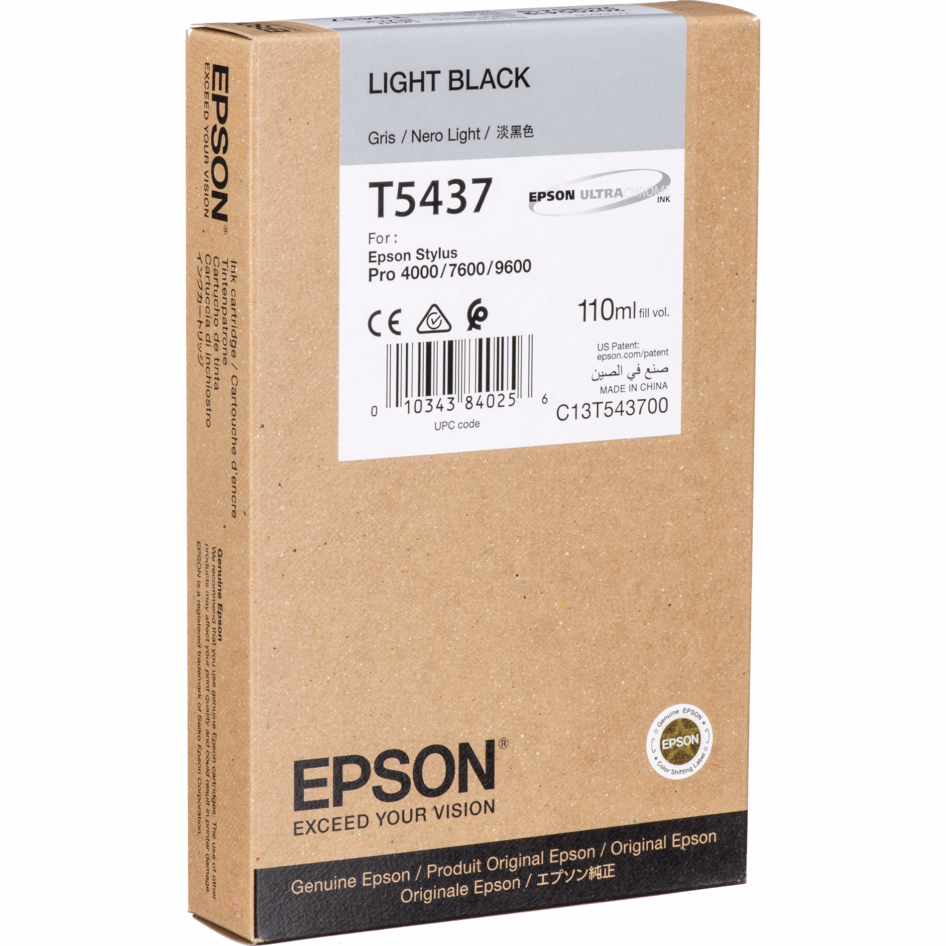 Immagine di Inkjet epson c13t543700 nero light 110 ml