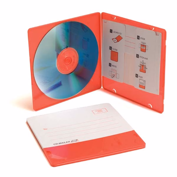 Immagine di Contenitore cd/dvd mailer a 1 posto c/etichetta