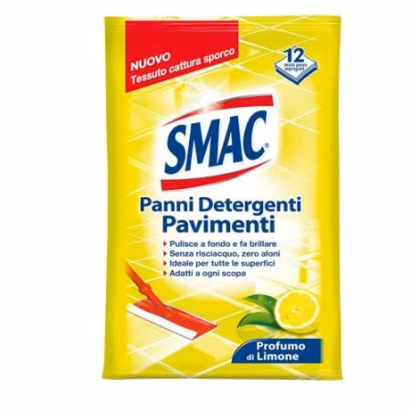 Immagine di Panni multiuso SMAC pavimenti 12 pezzi profumo limone