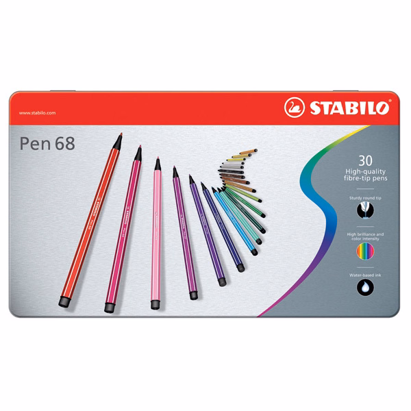Immagine di Pennarello STABILO® Pen 68 - 30 colori assortiti