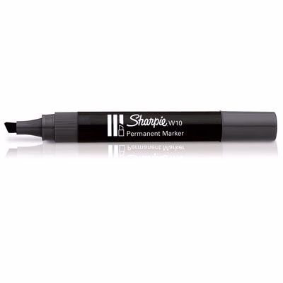 Immagine di Pennarello permanent SHARPIE W10 punta a scalpello colore nero