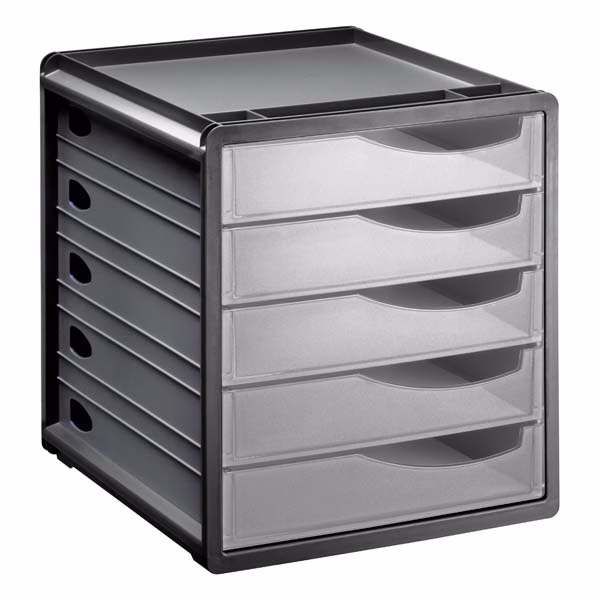 Immagine di Cassettiera 5 cassetti chiusi ROTHO SPACEBOX antr.