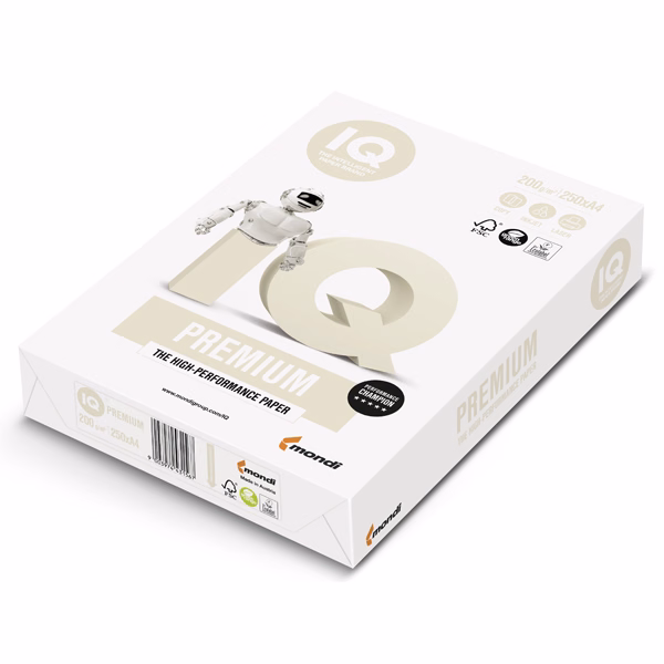 Immagine di Carta bianca per fotocopie A4 g200 MONDI IQ TRIOTEC PREMIUM risma da 250 fogli