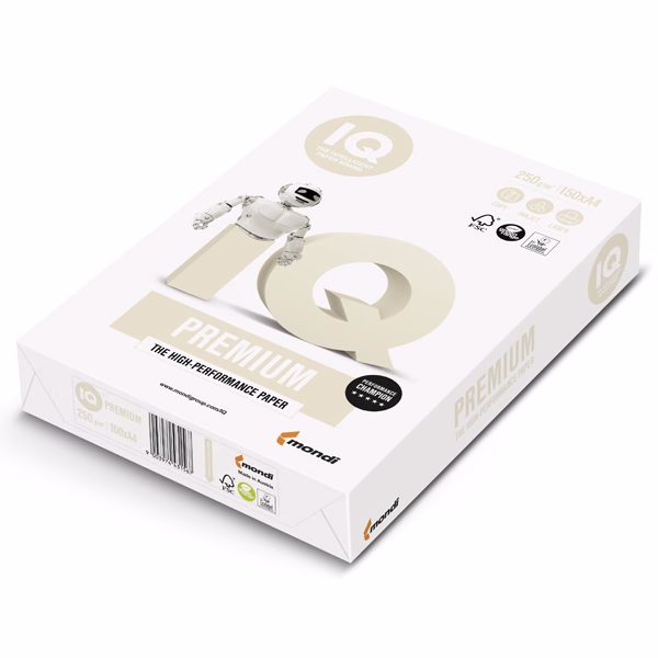 Immagine di Carta bianca per fotocopie A4 g250 MONDI IQ TRIOTEC PREMIUM risma da 150 fogli