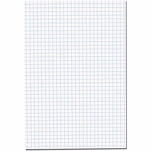 Immagine di Blocco per lavagna magnetica cm 64x95 quadretti mm 10 colore bianco - 25 fogli