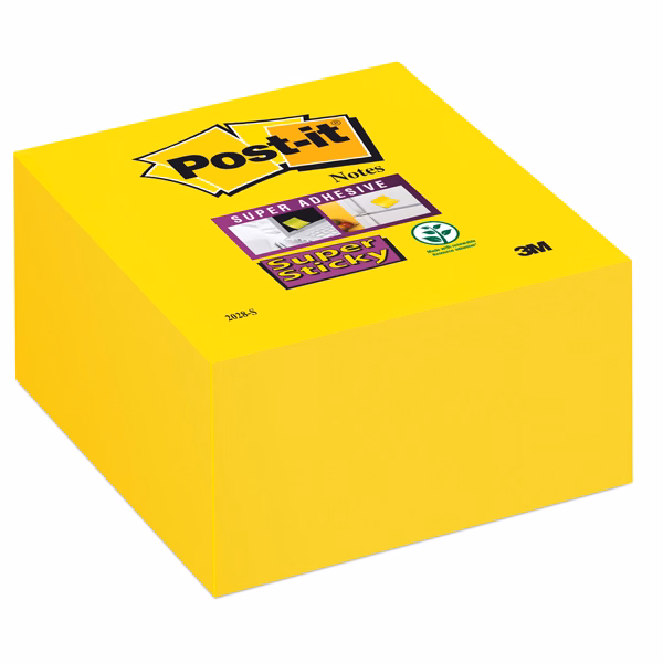 Immagine di Post-it 3M memo cube 2028s super sticky 350ff 76x76