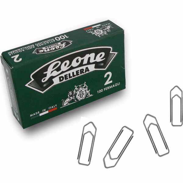 Immagine di Fermagli antiruggine LEONE n. 2/mm 26 scat. 100 pz