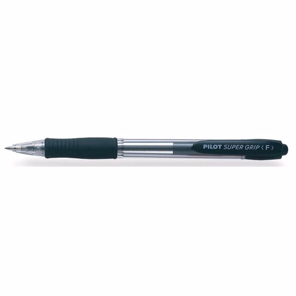 Immagine di Penna a sfera a scatto colore nero PILOT SUPER GRIP punta fine mm 0,7