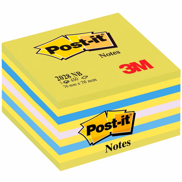 Immagine di Post-it 3M memo cube 2028nb 450 ff 76x76 neon verde