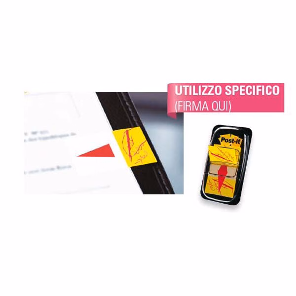 Immagine di Post-it 3M index segnapagina 680-31 con simbolo firma
