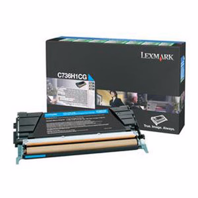 Immagine di Toner Laser return program LEXMARK 0C736H1CG ciano 10000 copie