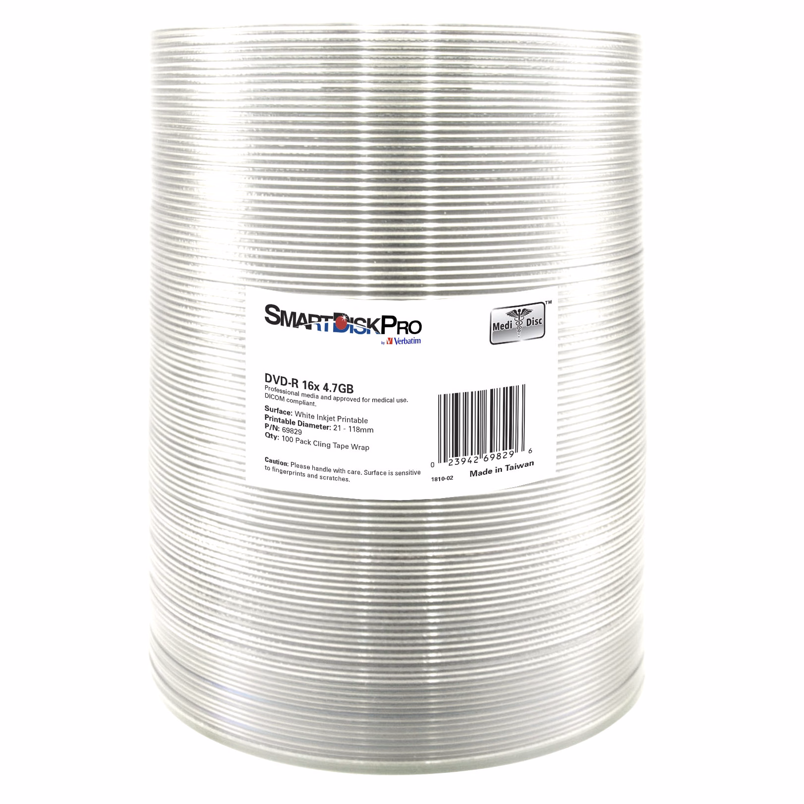 Immagine di SmartDisk DVD-R Inkjet White Printable 4,7Gb 16X - Siae esclusa