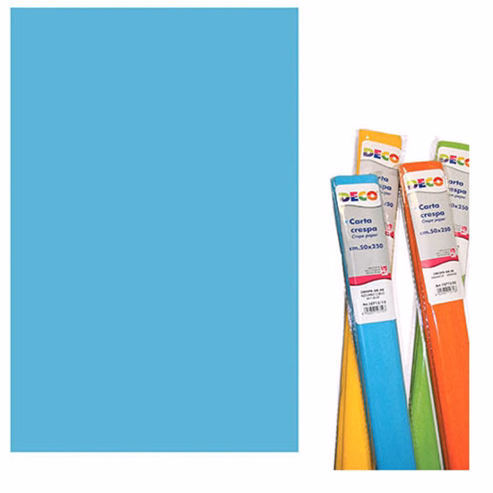 Immagine di Carta crespa DECO g180 rotolo cm 50x250 azzurro baby