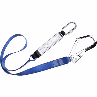 Immagine di Cordino singolo a cinghia con assorbitore PORTWEST FP50 colore blu royal
