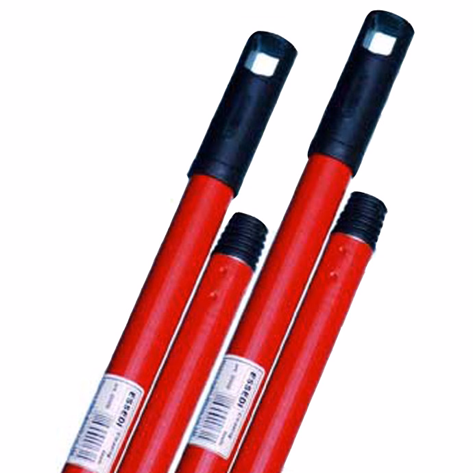 Immagine di Manico scopa in metallo verniciato rosso cm 130
