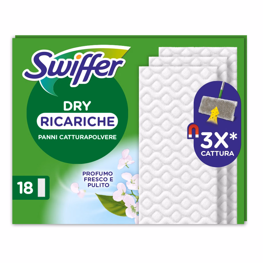 Immagine di Panni catturapolvere SWIFFER DRY ricariche 18 pezzi