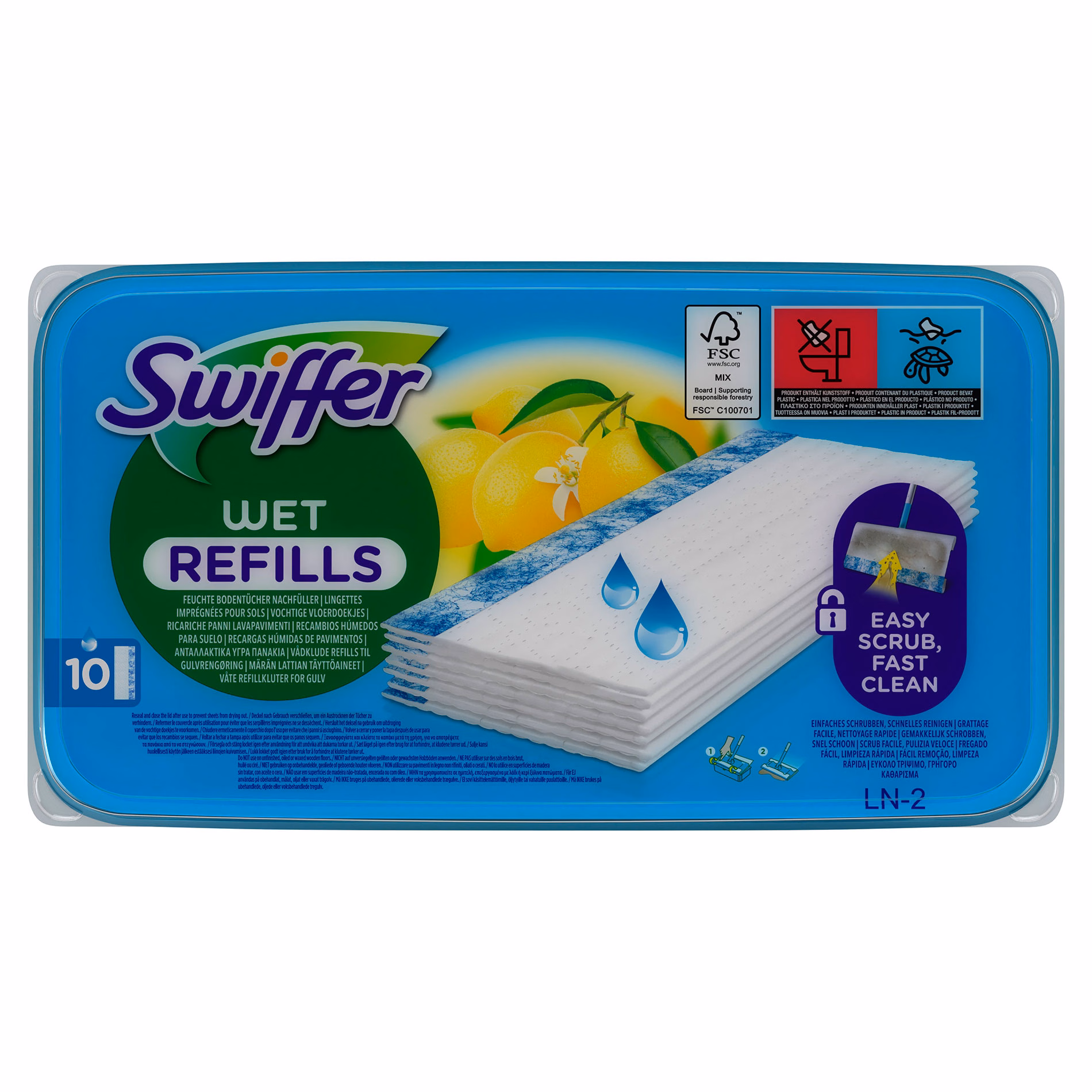 Immagine di Panno lavapavimenti SWIFFER WET 10 panni