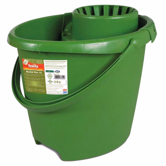 Immagine di Secchio TONKITA PROFESSIONAL BUCKET ECO mono vasca 13 litri con strizzatore