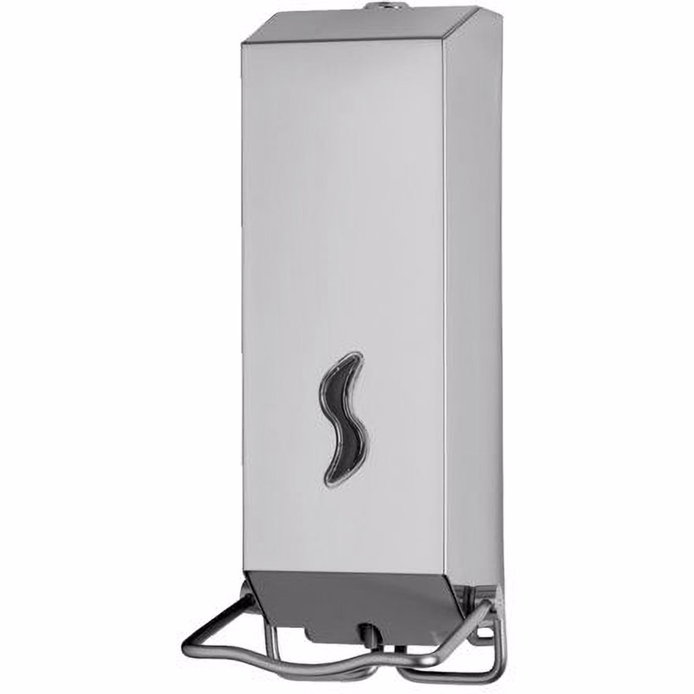Immagine di Dispenser sapone liquido a gomito MEDIAL BRINOX 1,2 litri in acciaio inox brillante