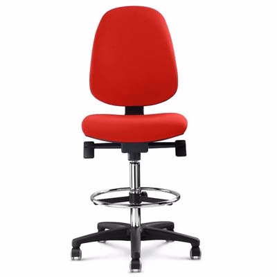 Immagine di Sgabello Elica ZIP senza braccioli ecopelle rosso