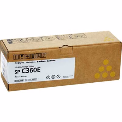 Immagine di Toner Laser RICOH SPC360E 408191 giallo 900 copie