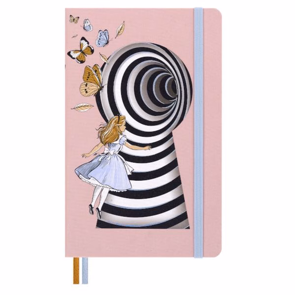 Immagine di Notebook MOLESKINE Alice in Wonderland Large a righe con copertina rigida